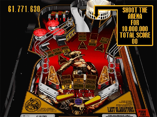 Digital Pinball: Last Gladiators Ver.9.7 screenshot 4 for Sega Saturn
